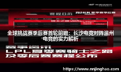 全球挑战赛季后赛首轮前瞻：长沙电竞对阵温州电竞的实力解析